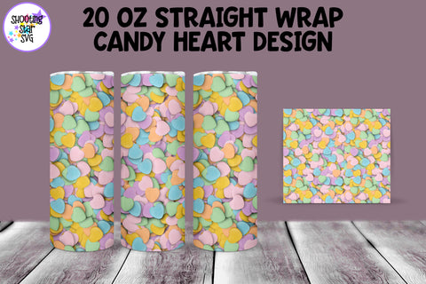 20 OZ Candy Heart Straight Tumbler Wrap - Valentine's Day 20 OZ Candy Heart Straight Tumbler Wrap - Valentine's Day