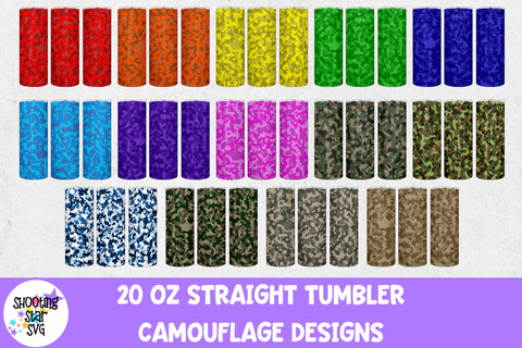 20 OZ Camouflage Tumbler Wrap MEGA Bundle 20 OZ Camouflage Tumbler Wrap MEGA Bundle