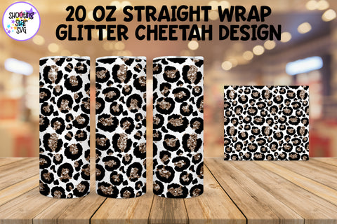 20 OZ Cheetah Tumbler Wrap with Glitter 20 OZ Cheetah Tumbler Wrap with Glitter