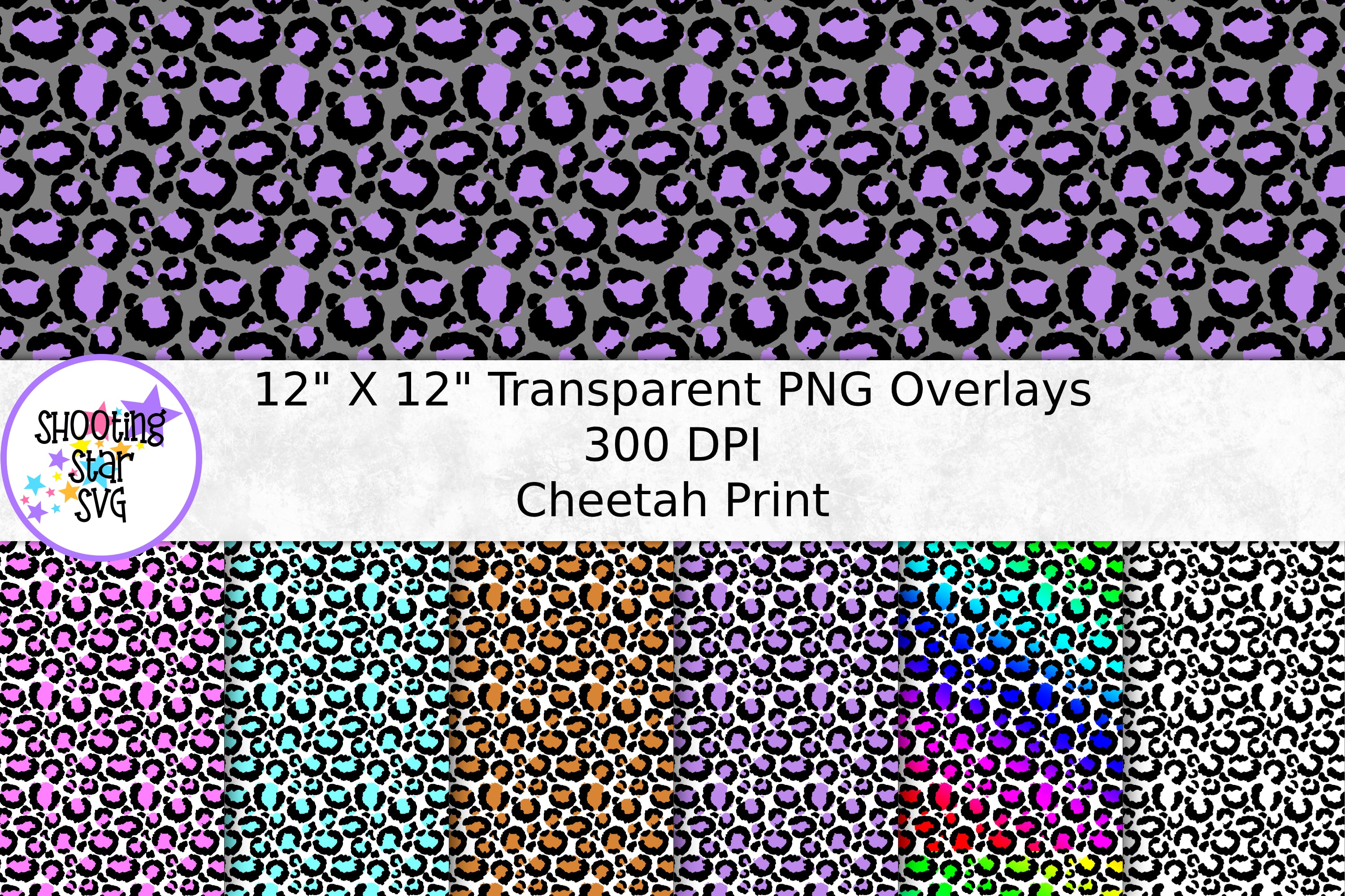 Color Cheetah Print Paper Overlay - Seamless Color Cheetah Print Paper Overlay - Seamless
