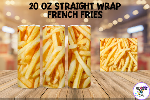French Fries Tumbler Wrap - French Fries Lover Sublimation French Fries Tumbler Wrap - French Fries Lover Sublimation