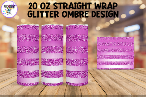 Glitter Ombre Straight Tumbler Wrap Sublimation Bundle Glitter Ombre Straight Tumbler Wrap Sublimation Bundle