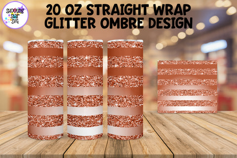 Glitter Ombre Straight Tumbler Wrap Sublimation Bundle Glitter Ombre Straight Tumbler Wrap Sublimation Bundle