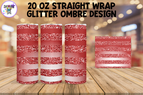 Glitter Ombre Straight Tumbler Wrap Sublimation Bundle Glitter Ombre Straight Tumbler Wrap Sublimation Bundle