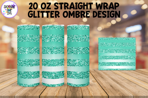 Glitter Ombre Straight Tumbler Wrap Sublimation Bundle Glitter Ombre Straight Tumbler Wrap Sublimation Bundle