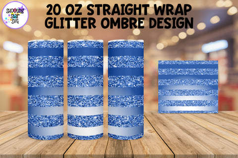 Glitter Ombre Straight Tumbler Wrap Sublimation Bundle Glitter Ombre Straight Tumbler Wrap Sublimation Bundle