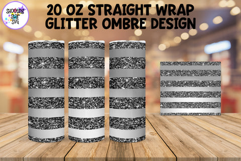 Glitter Ombre Straight Tumbler Wrap Sublimation Bundle Glitter Ombre Straight Tumbler Wrap Sublimation Bundle
