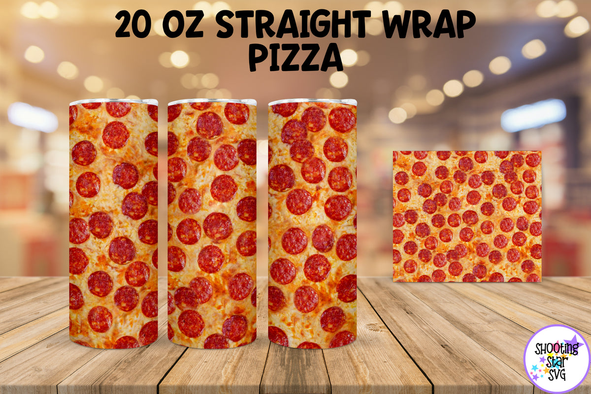 Pepperoni Pizza Tumbler Wrap - Pizza Lover Sublimation