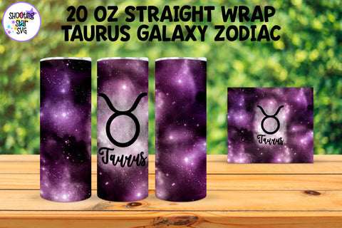 20 OZ Straight Tumbler Zodiac Galaxy Sublimation Bundle