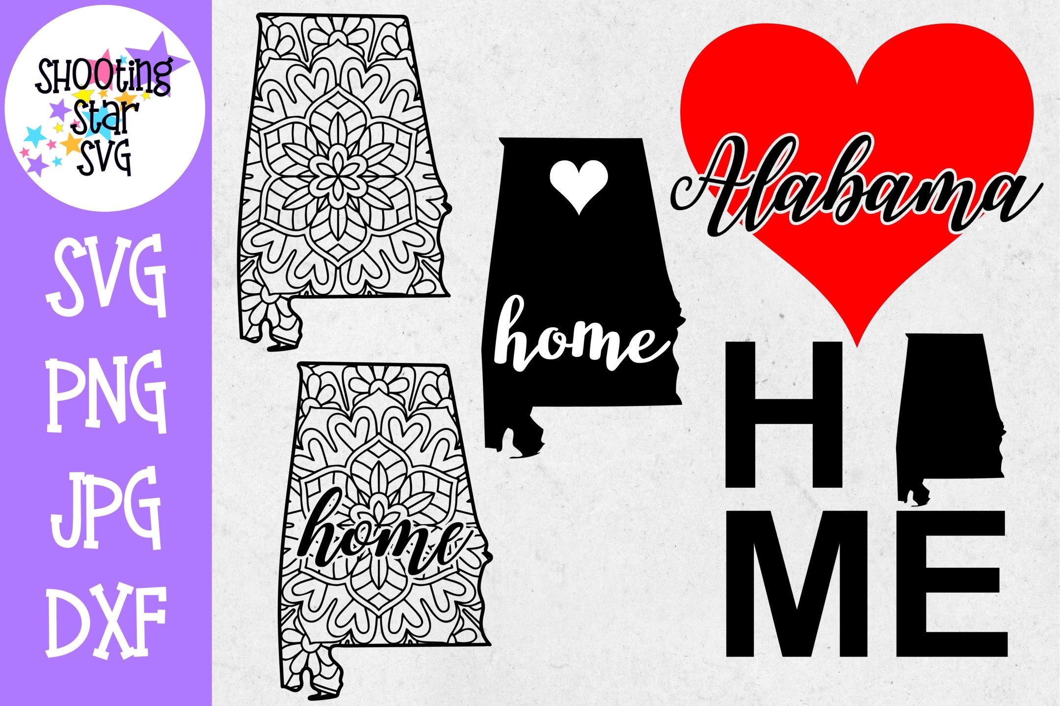 Alabama US State SVG Decal Bundle - 50 States SVG Alabama US State SVG Decal Bundle - 50 States SVG