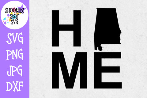 Alabama State Home with State Outline SVG - 50 States SVG - United States SVG Alabama State Home with State Outline SVG - 50 States SVG - United States SVG