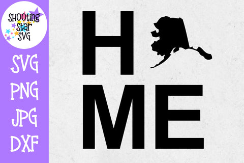 Alaska State Home with State Outline SVG - 50 States SVG - United States SVG Alaska State Home with State Outline SVG - 50 States SVG - United States SVG