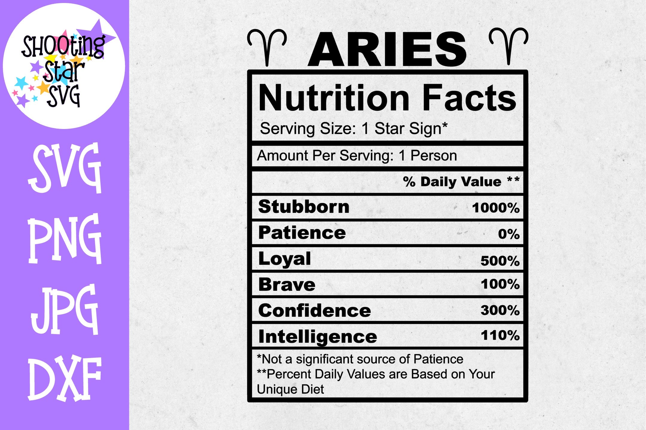Aries Nutrition Facts