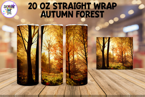 Autumn Forest Tumbler Wrap - Sublimation Tumblers Autumn Forest Tumbler Wrap - Sublimation Tumblers