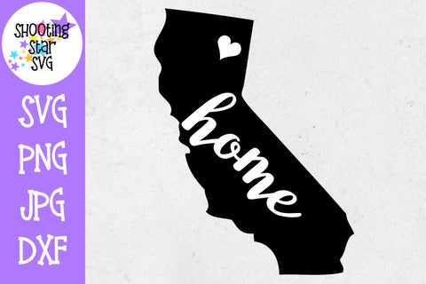 California State Home with Heart SVG - 50 States SVG - United States SVG California State Home with Heart SVG - 50 States SVG - United States SVG