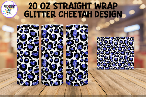 20 OZ Cheetah Tumbler Wrap with Glitter 20 OZ Cheetah Tumbler Wrap with Glitter