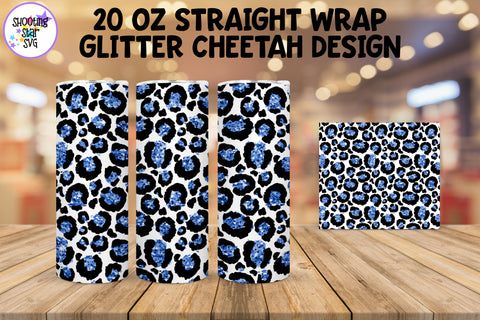20 OZ Cheetah Tumbler Wrap with Glitter 20 OZ Cheetah Tumbler Wrap with Glitter