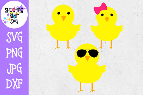 Chick - boy chick - girl chick - cool chick - Easter SVG