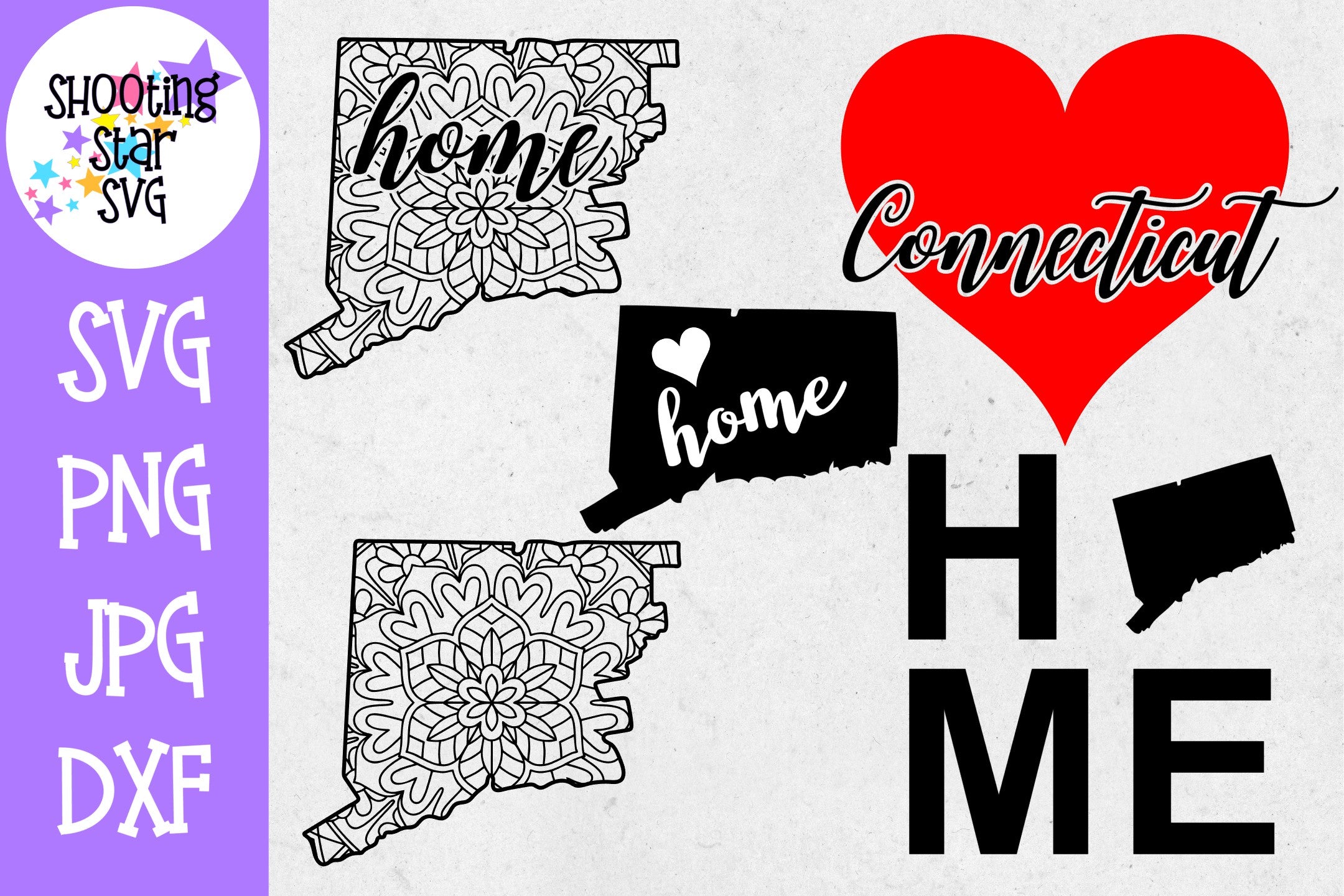 Connecticut US State SVG Decal Bundle - 50 States SVG Connecticut US State SVG Decal Bundle - 50 States SVG