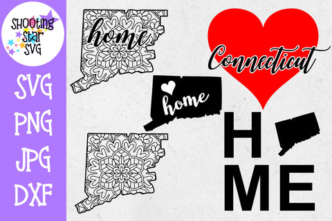 Connecticut US State SVG Decal Bundle - 50 States SVG Connecticut US State SVG Decal Bundle - 50 States SVG
