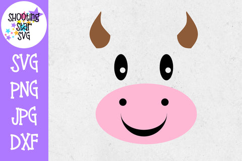 Cow Face SVG - Farming SVG - Children's SVG