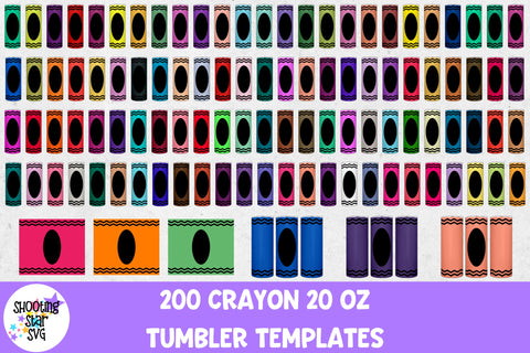 200 Crayon Tumbler Wraps - Straight Tumbler Sublimation 200 Crayon Tumbler Wraps - Straight Tumbler Sublimation