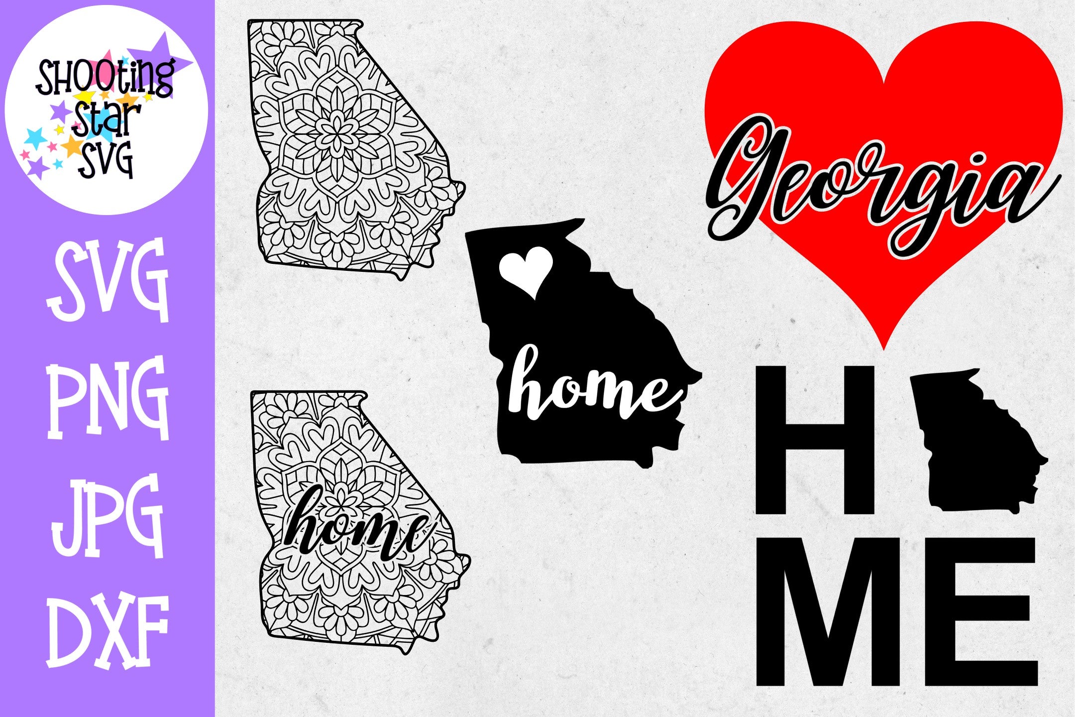 Georgia US State SVG Decal Bundle - 50 States SVG Georgia US State SVG Decal Bundle - 50 States SVG
