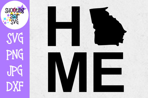Georgia State Home with State Outline SVG - 50 States SVG - United States SVG Georgia State Home with State Outline SVG - 50 States SVG - United States SVG