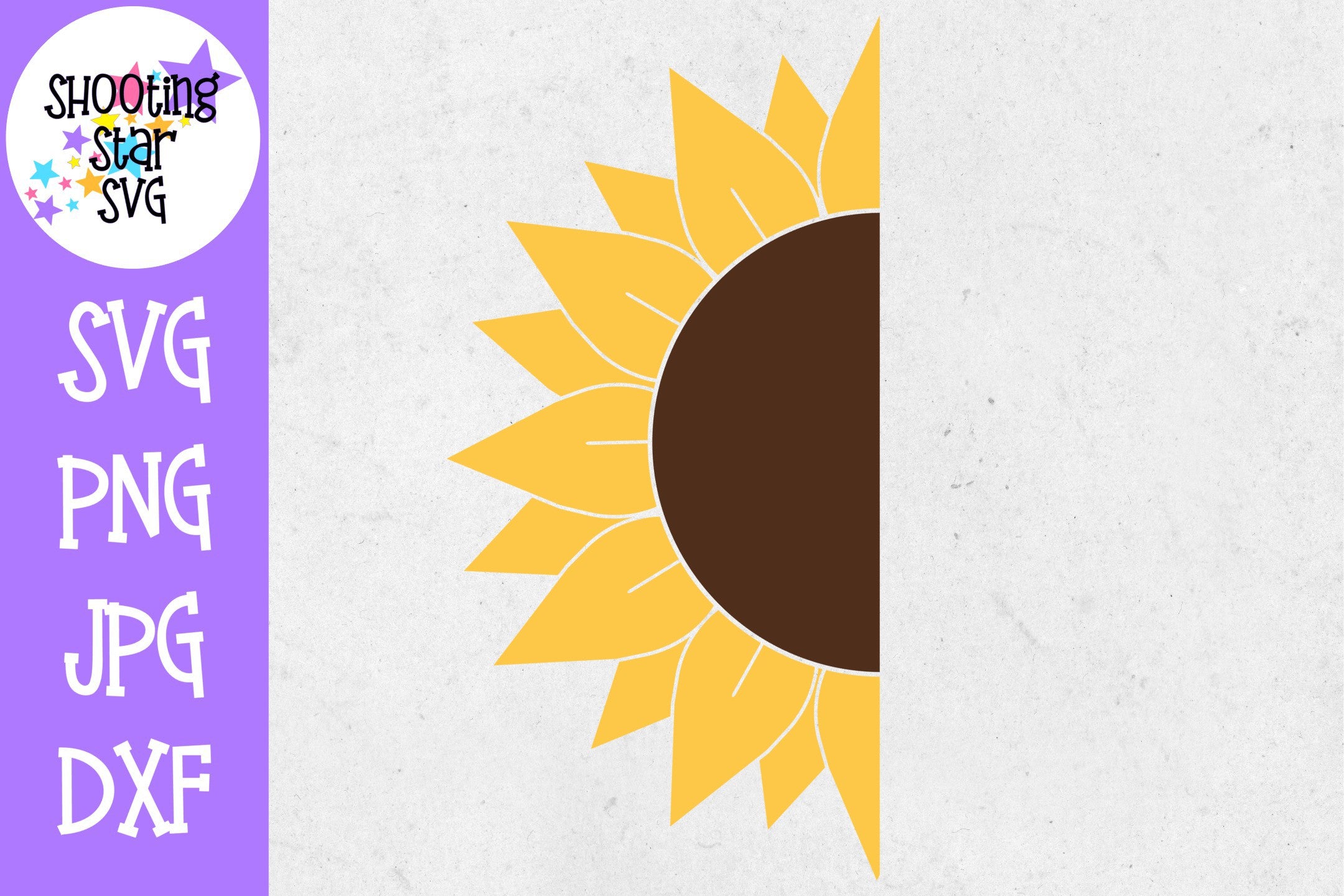 Half Sunflower SVG Half Sunflower SVG
