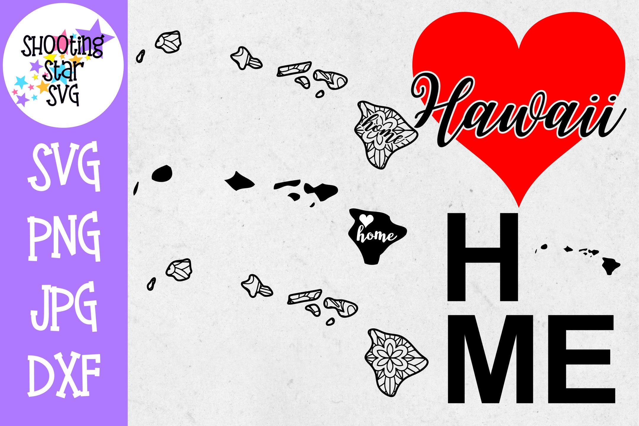 Hawaii US State SVG Decal Bundle - 50 States SVG Hawaii US State SVG Decal Bundle - 50 States SVG