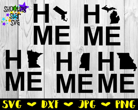 HOME State US State Bundle - 50 States SVG Bundle HOME State US State Bundle - 50 States SVG Bundle