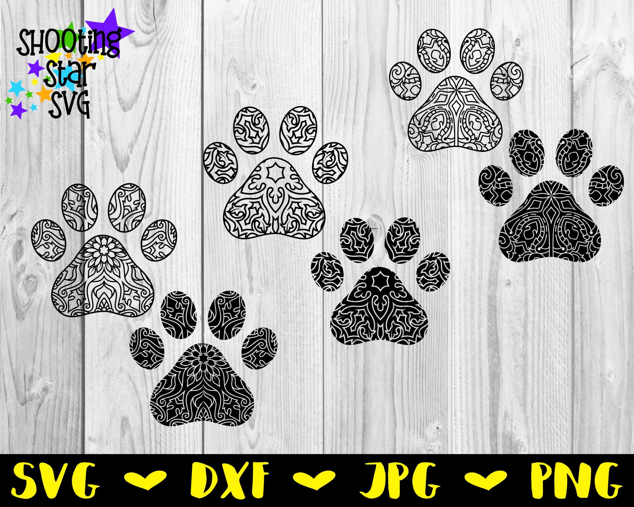Dog Paw Print Mandala - Mandala SVG - Mandala Bundle Dog Paw Print Mandala - Mandala SVG - Mandala Bundle