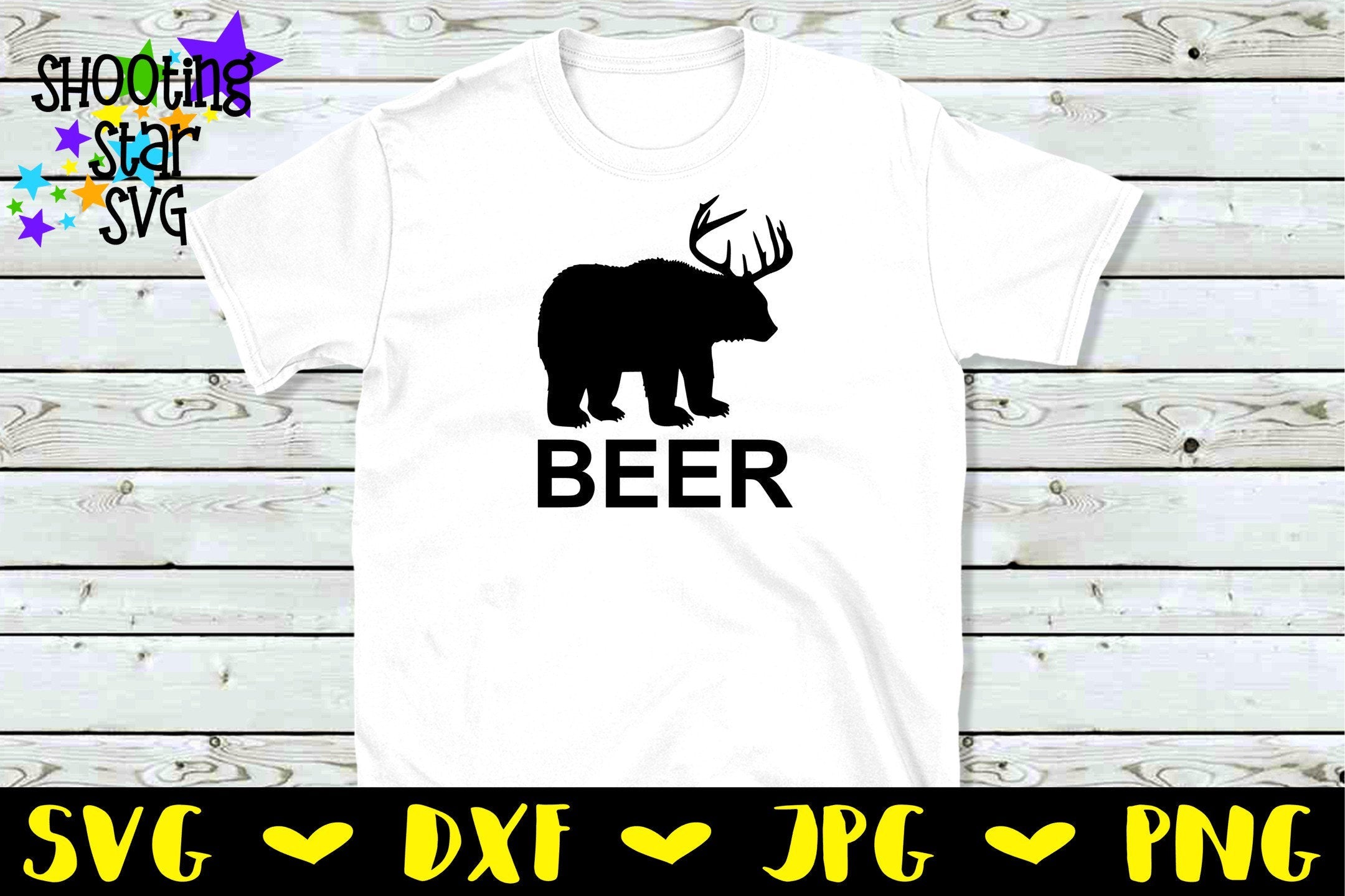 Beer Bear Deer - Funny Beer Shirt - Father's Day SVG Beer Bear Deer - Funny Beer Shirt - Father's Day SVG