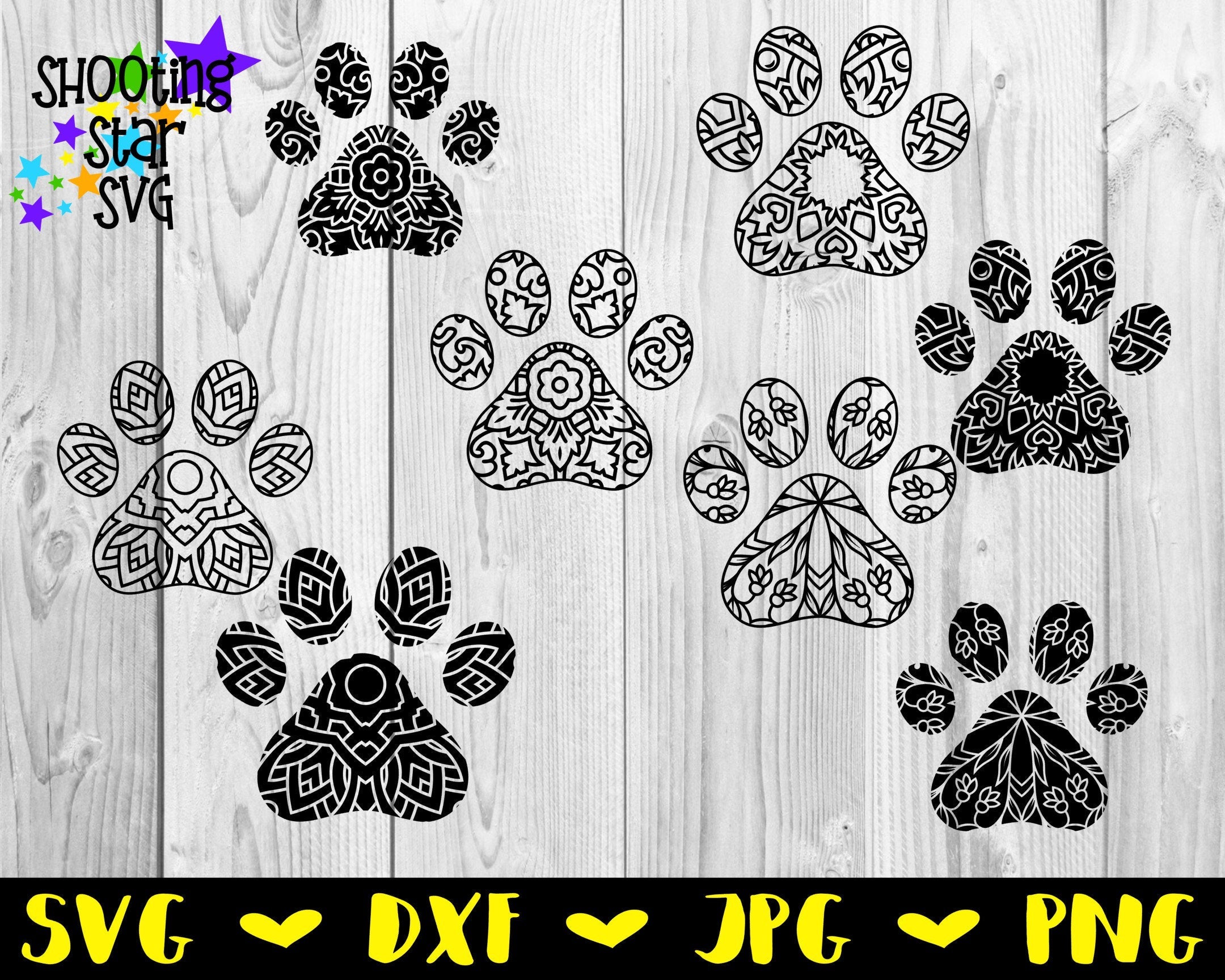 Dog Paw Print Mandala - Mandala SVG - Mandala Bundle Dog Paw Print Mandala - Mandala SVG - Mandala Bundle