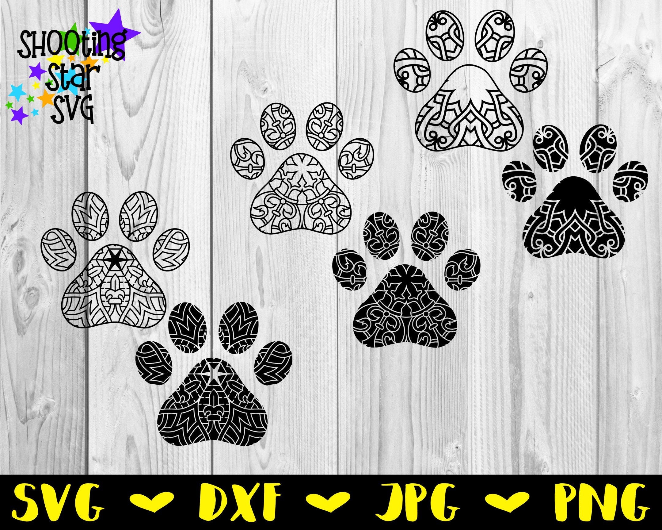 Dog Paw Print Mandala - Mandala SVG - Mandala Bundle Dog Paw Print Mandala - Mandala SVG - Mandala Bundle