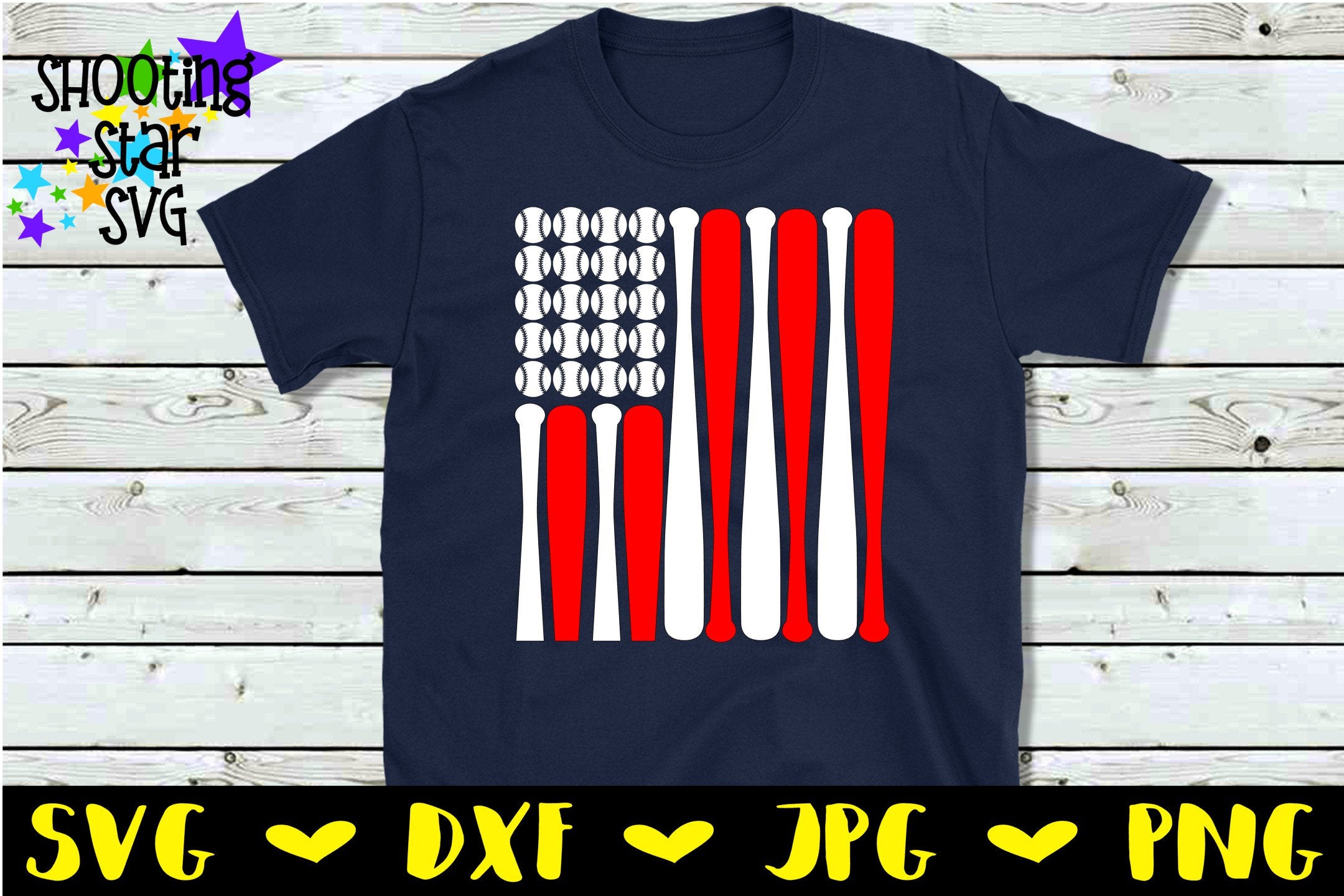 Baseball and Bats American Flag - Fourth of July SVG Baseball and Bats American Flag - Fourth of July SVG