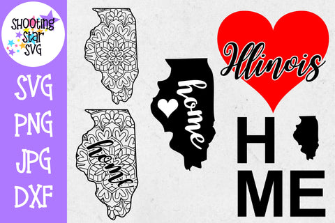 Illinois US State SVG Decal Bundle - 50 States SVG Illinois US State SVG Decal Bundle - 50 States SVG