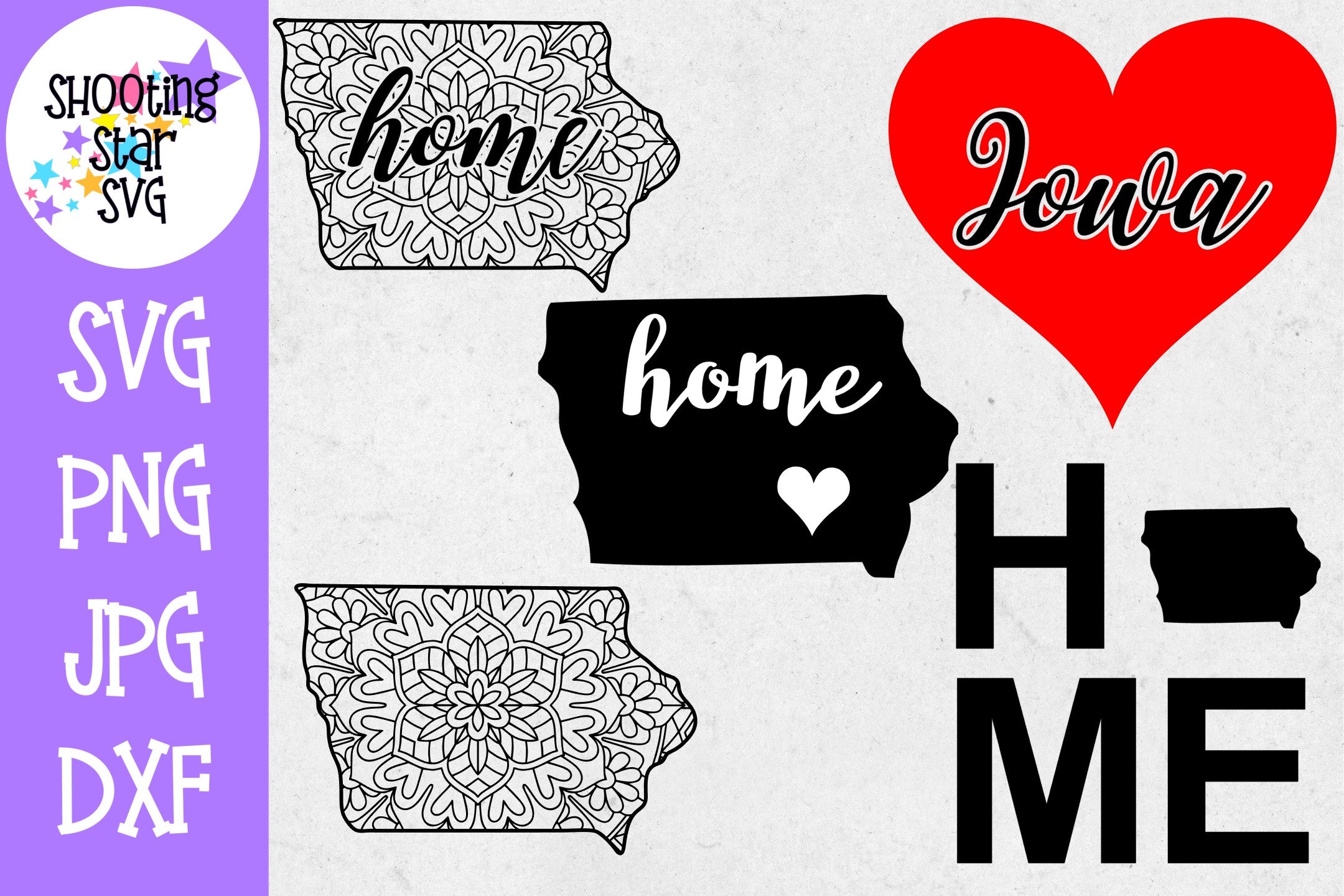 Iowa US State SVG Decal Bundle - 50 States SVG Iowa US State SVG Decal Bundle - 50 States SVG