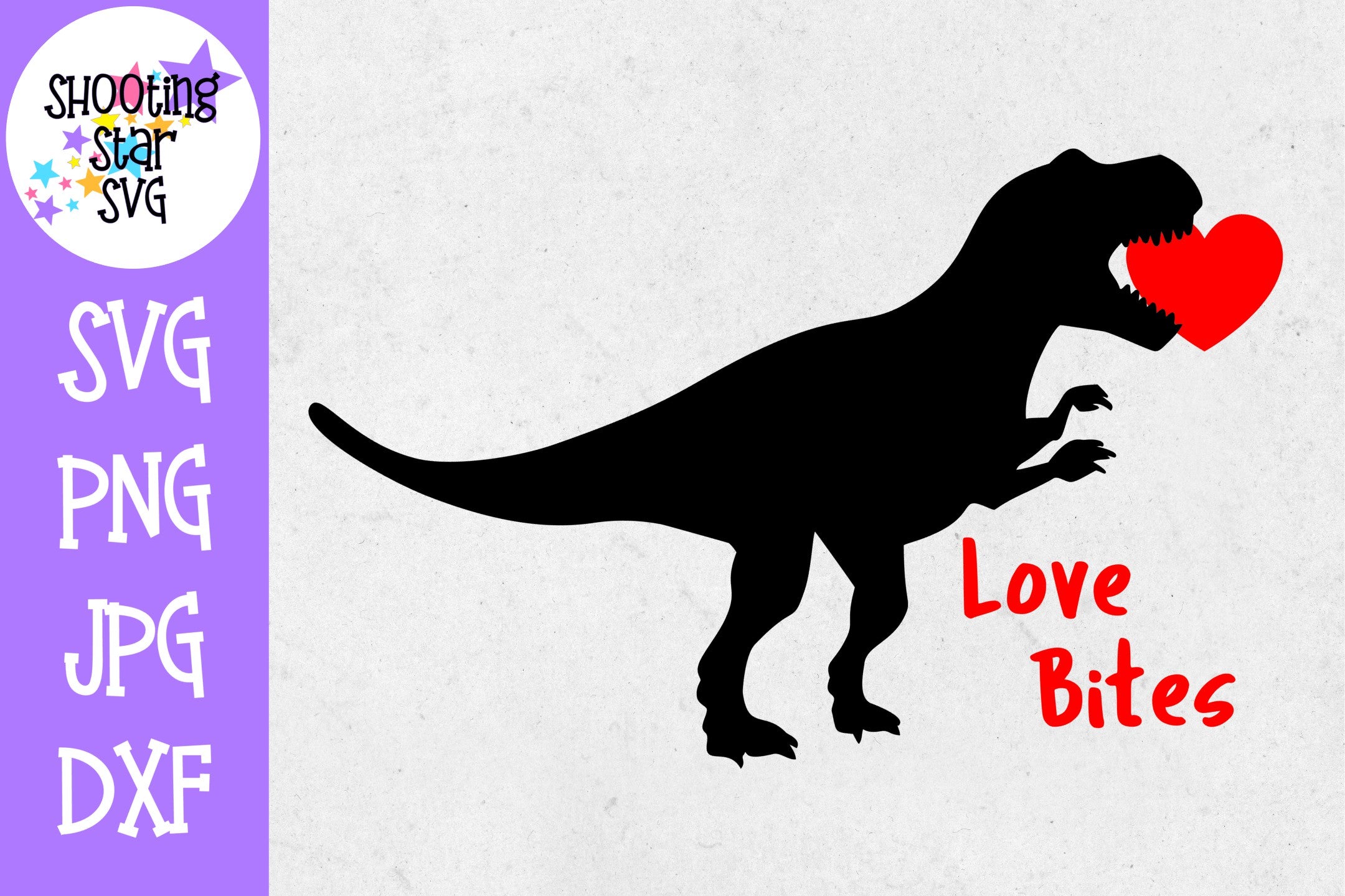 Love Bites Dinosaur - Valentine's Day SVG Love Bites Dinosaur - Valentine's Day SVG