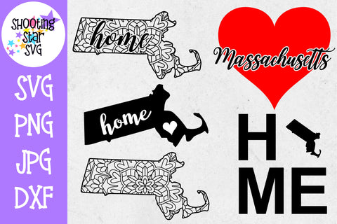 Massachusetts US State SVG Decal Bundle - 50 States SVG Massachusetts US State SVG Decal Bundle - 50 States SVG