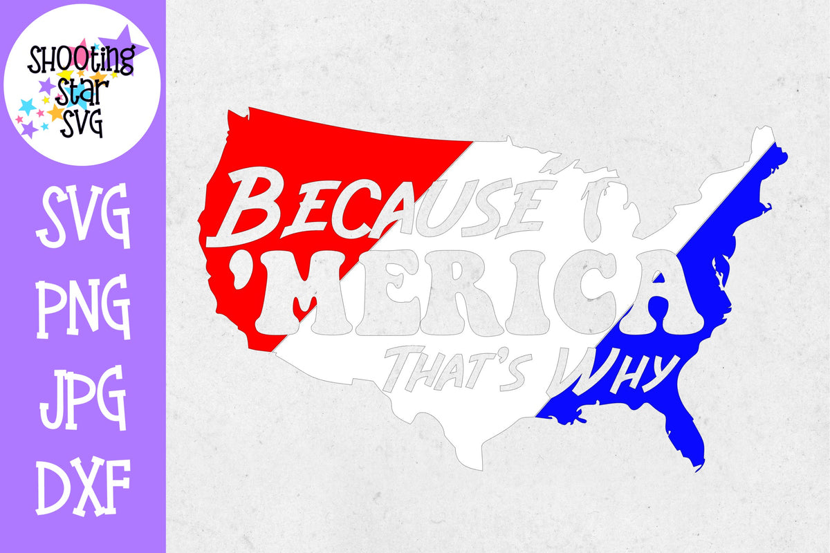Because america, merica, that's why - Fourth of July SVG