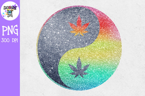 Glitter Yin Yang with Weed Leaf Sublimation Designs - Glitter Yin Yang with Marijuana Leaf - Glitter Yin Yang with Pot Leaf Glitter Yin Yang with Weed Leaf Sublimation Designs - Glitter Yin Yang with Marijuana Leaf - Glitter Yin Yang with Pot Leaf