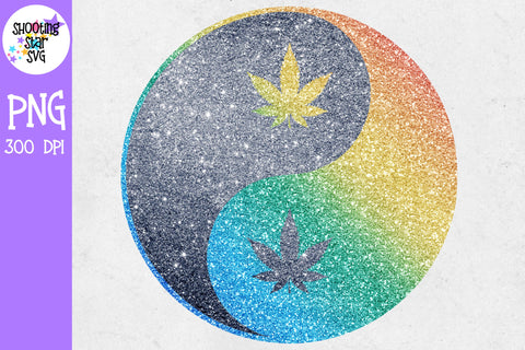 Glitter Yin Yang with Weed Leaf Sublimation Designs - Glitter Yin Yang with Marijuana Leaf - Glitter Yin Yang with Pot Leaf Glitter Yin Yang with Weed Leaf Sublimation Designs - Glitter Yin Yang with Marijuana Leaf - Glitter Yin Yang with Pot Leaf