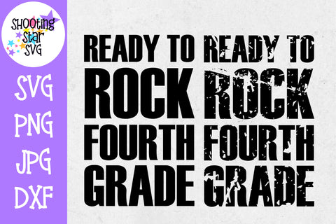 Ready to Rock Fourth grade - School Milestones SVG - Last Day of School SVG Ready to Rock Fourth grade - School Milestones SVG - Last Day of School SVG