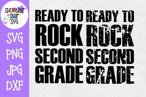 Ready to Rock Second grade - School Milestones SVG - Last Day of School SVG Ready to Rock Second grade - School Milestones SVG - Last Day of School SVG