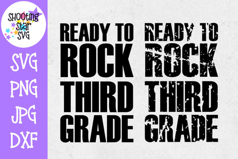 Ready to Rock Third grade - School Milestones SVG - Last Day of School SVG Ready to Rock Third grade - School Milestones SVG - Last Day of School SVG