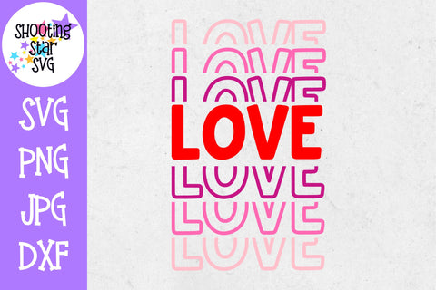 Stacked LOVE SVG - Valentine's Day SVG - Mirrored LOVE SVG Stacked LOVE SVG - Valentine's Day SVG - Mirrored LOVE SVG