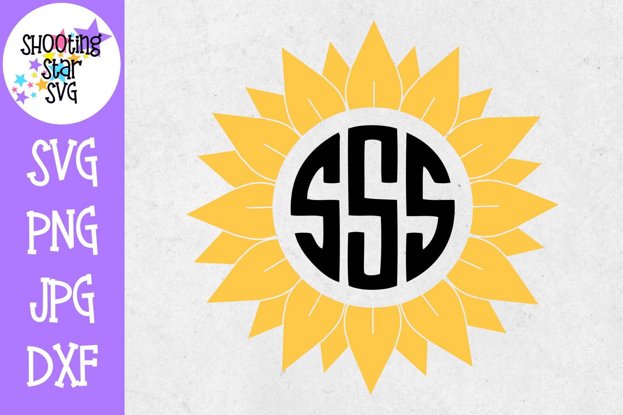Sunflower Monogram SVG Sunflower Monogram SVG