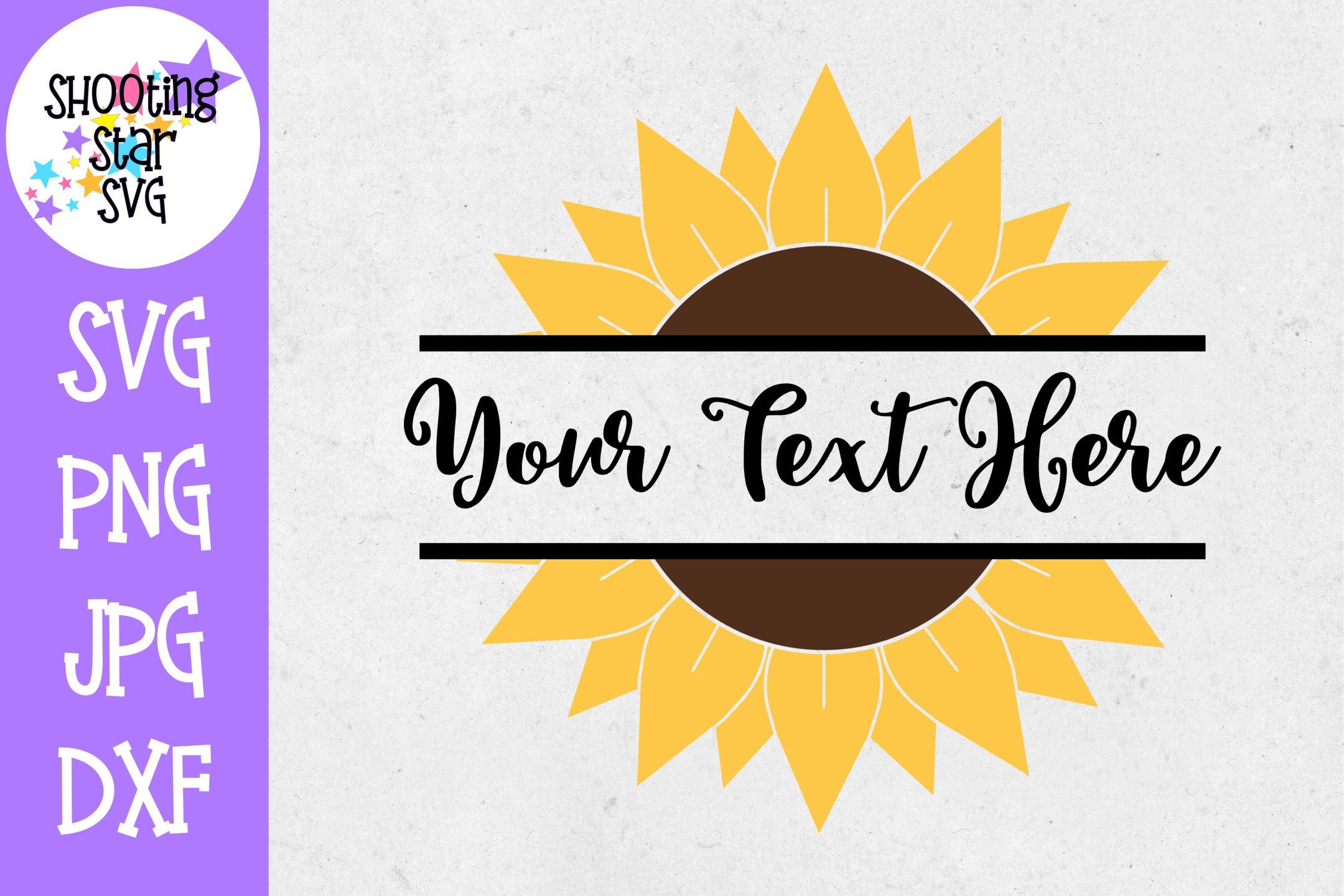 Split Monogram Sunflower SVG Split Monogram Sunflower SVG