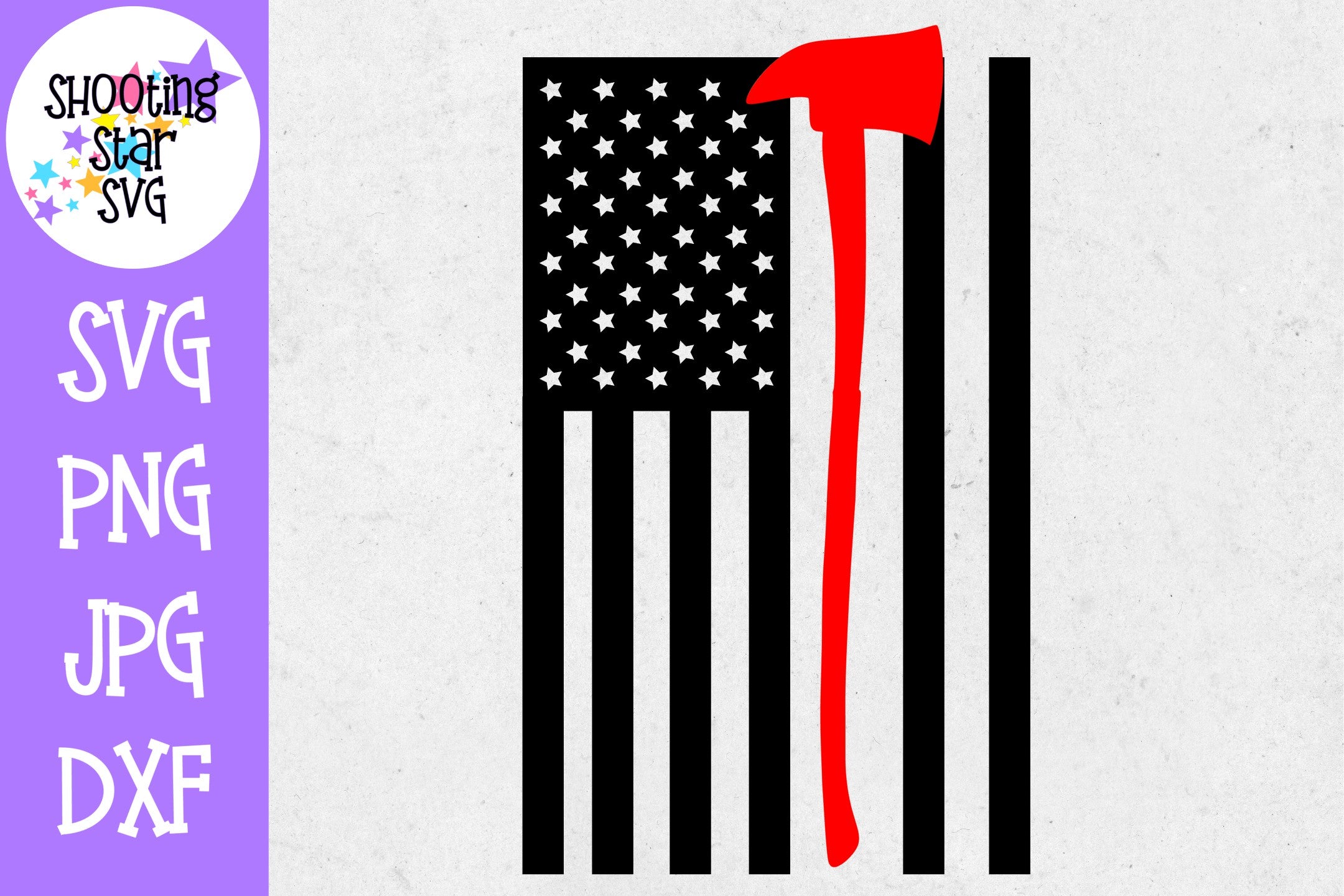 American Flag with Fire Axe - Thin Red Line- Firefighter SVG American Flag with Fire Axe - Thin Red Line- Firefighter SVG